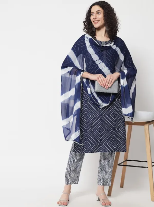 Navy_Blue_Bandhani_Printed_Kurta_Set_with_Dupatta
