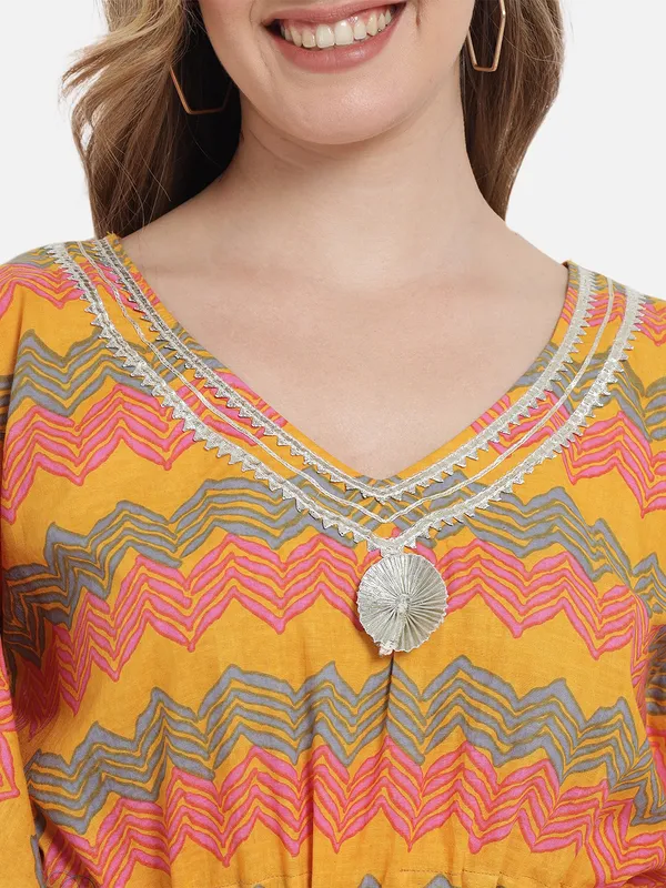 Mustard_Chevron_Printed_Kaftan