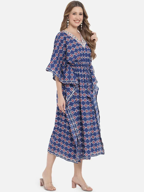 Blue_Ethnic_Geometric_Printed_Kaftan