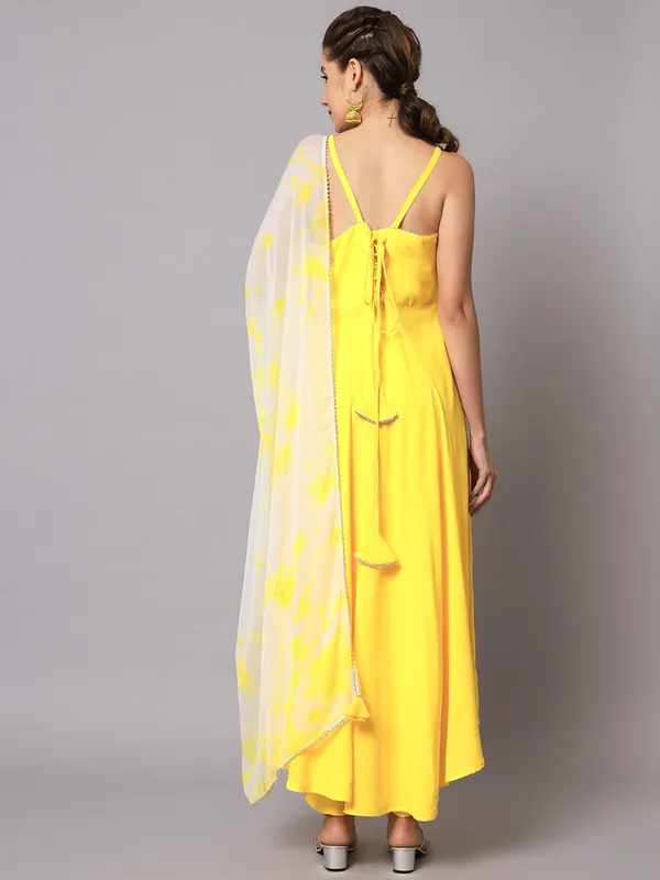 Yellow_and_White_Anarkali_Kurta_Suit_with_Dupatta