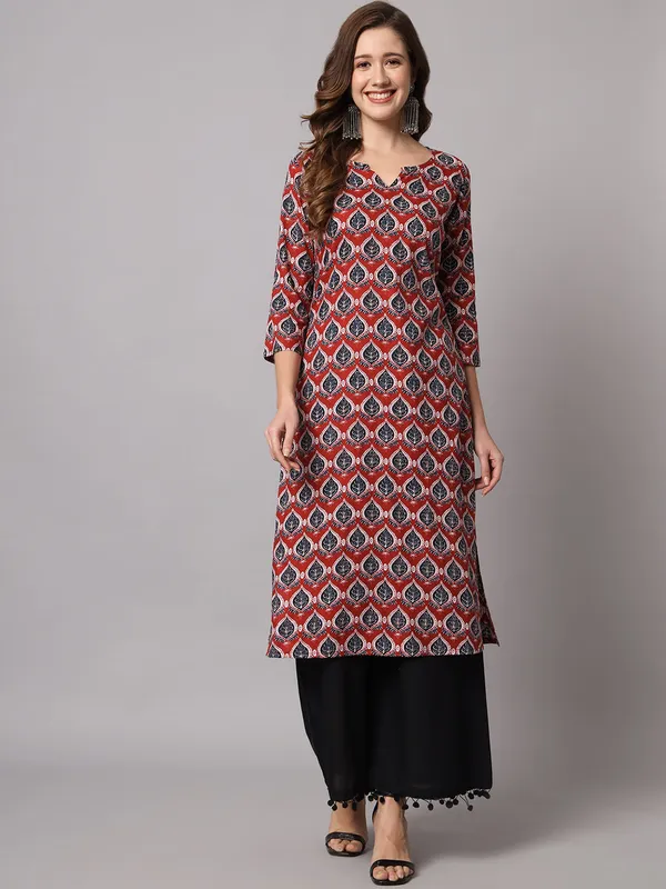 Brick_Red_and_Navy_Straight_Kurta_and_Pants_Set