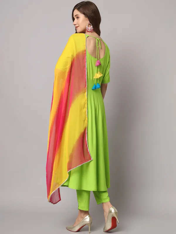 Fluorescent_Green_and_Red_Kurta_Pants_Set_with_Dupatta