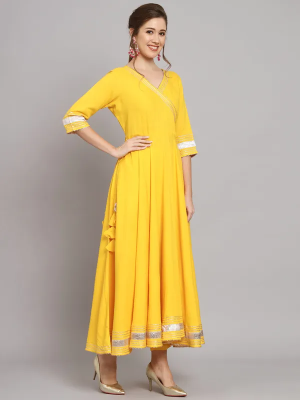Mango_Yellow_Flared_Kurta_Set_with_Dupatta