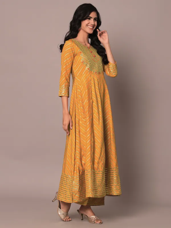 Yellow_Embroidered_Anarkali_Kurta_Set_with_Dupatta