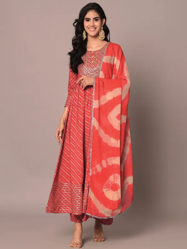 Cherry_Red_Anarkali_Suit_Set_with_Dupatta