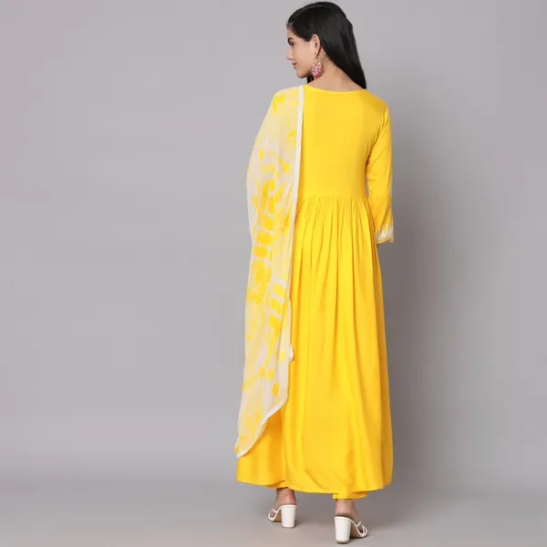 Yellow_and_White_Embroidered_Flared_Kurta_Set_with_Dupatta