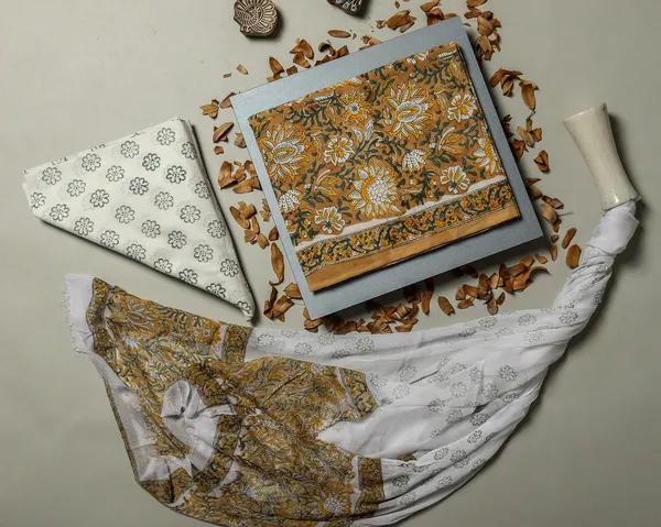 Cotton_Mustard_and_Green_Hand_Block_Ethnic_Motif_Printed_Unstitched_Suit_Set