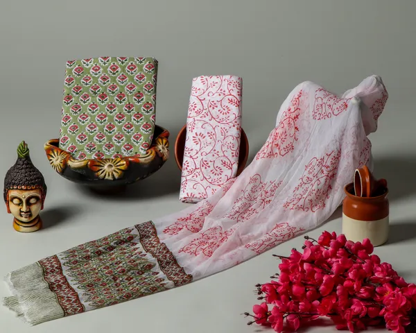 Cotton_Green_and_White_Hand_Block_Floral_Printed_Unstitched_Suit_Set