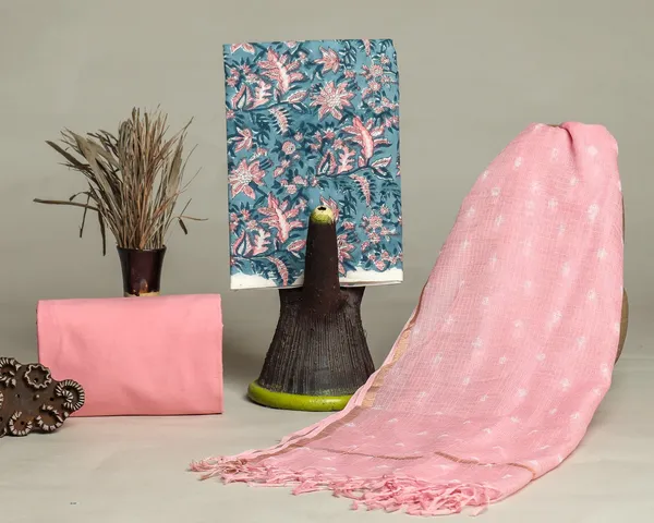 Cotton_Blue_and_Pink_Hand_Block_Floral_Printed_Unstiched_Suit_Set