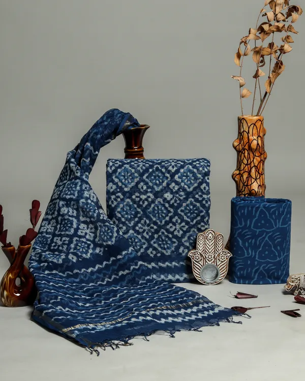 INDIGO_Print_of_Hand_Block_Print_Pure_Kota_Dorriya_Suit_set