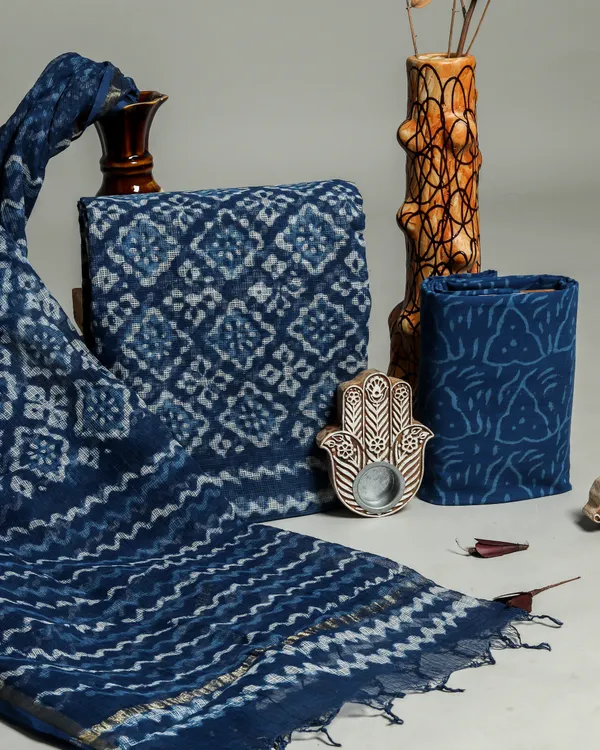 INDIGO_Print_of_Hand_Block_Print_Pure_Kota_Dorriya_Suit_set