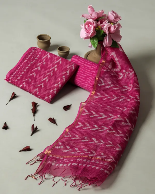 Flowerest_pink_Print_of_Hand_Block_Print_Pure_Kota_Dorriya_Suit_set