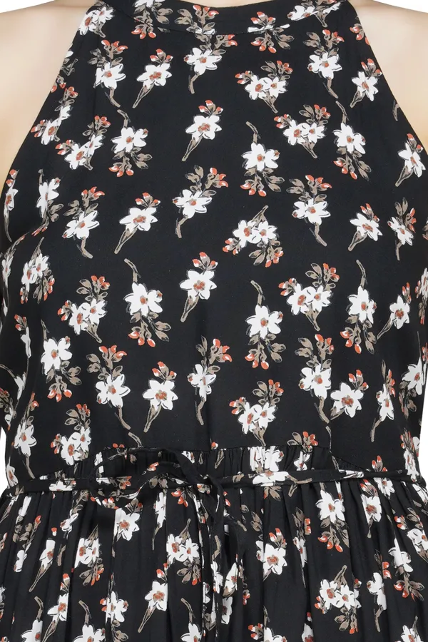 Black_Floral_Print_Midi_Dress