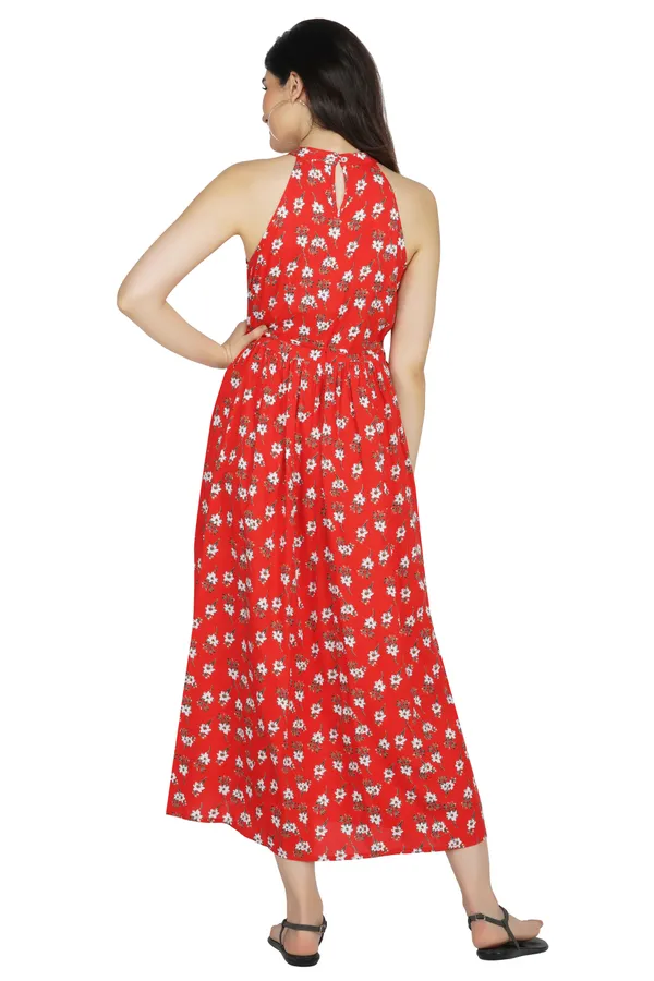 Yellow_Floral_Print_Midi_Dress
