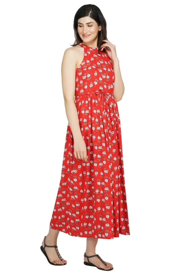 Yellow_Floral_Print_Midi_Dress