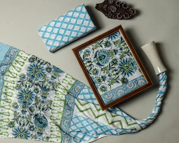 Cotton_Blue_and_White_Hand_Block_Floral_Printed_Unstitched_Suit_Set