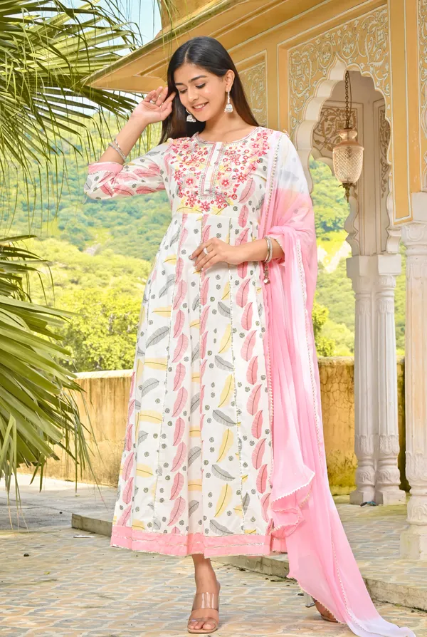 White_and_Pink_Floral_Printed_Embroidered_Dress_with_Dupatta