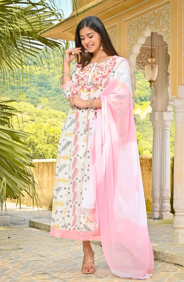 White_and_Pink_Floral_Printed_Embroidered_Dress_with_Dupatta