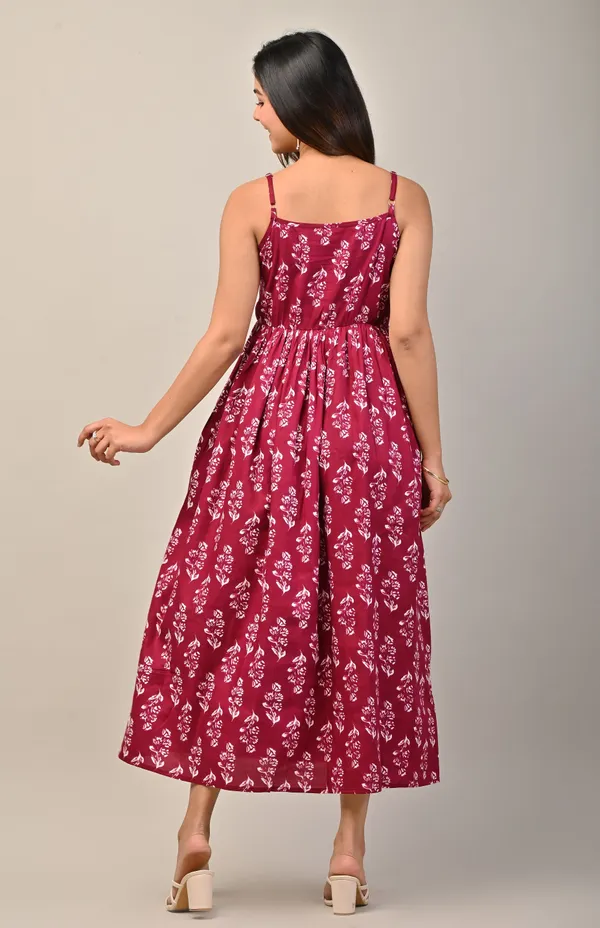 Maroon_and_White_Ethnic_Floral_Print_Midi_Dress
