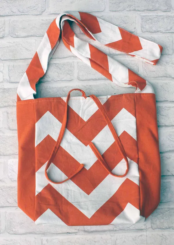 Pack_of_1_Piece_Cotton_Orange_Chevron__Printed_Crossbody_Messenger_Bag_for_Women,_Men,_Girl_&_Boy