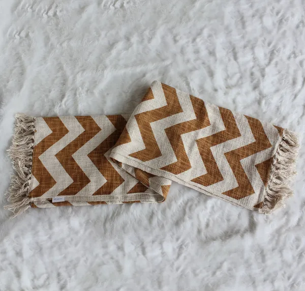 Pack_of_1_PieceCotton__Mustard_Chevron_Printed_Collection_Decorative_Throw_for_Living_room_and_Bedroom