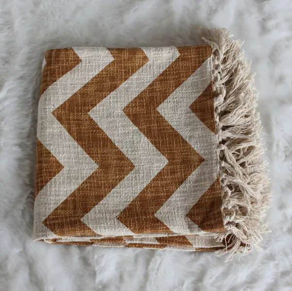 Pack_of_1_PieceCotton__Mustard_Chevron_Printed_Collection_Decorative_Throw_for_Living_room_and_Bedroom