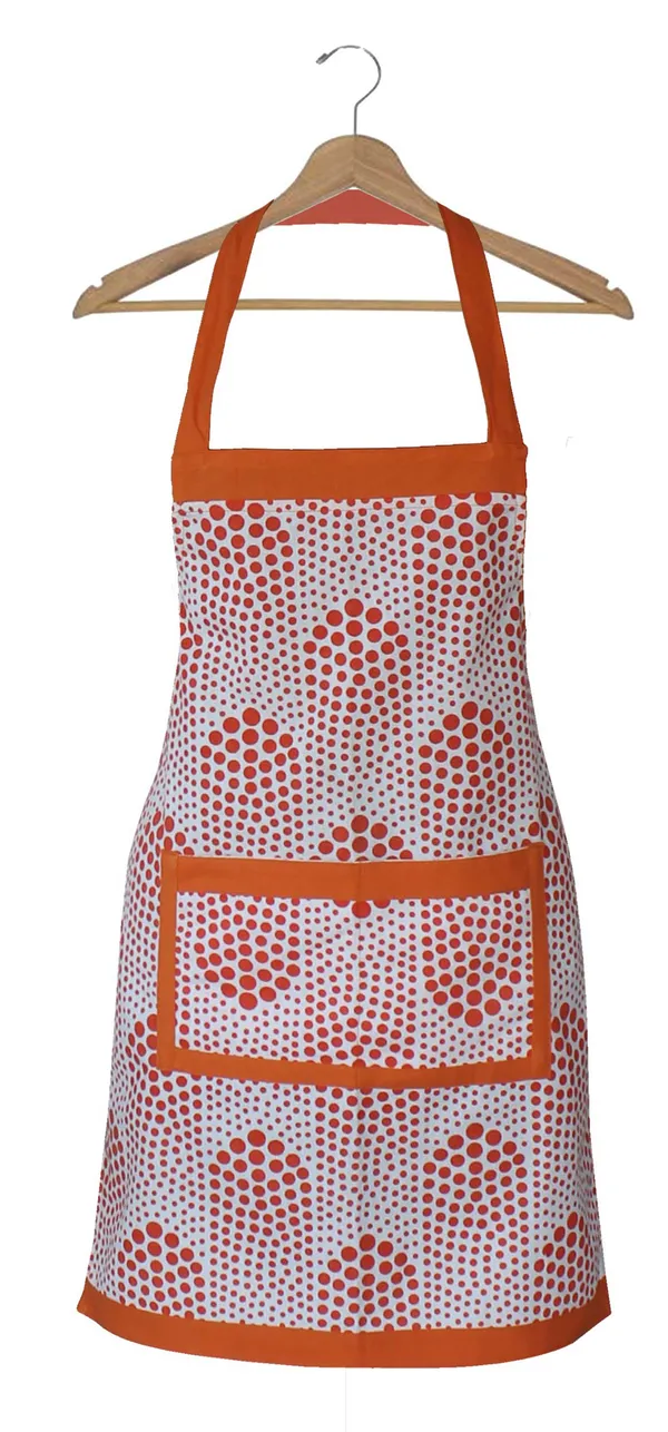 Pack_of_1_Piece_Cotton_Orange_Bubble_Printed_Collection_Apron_Unisex_Style_for_kitchen
