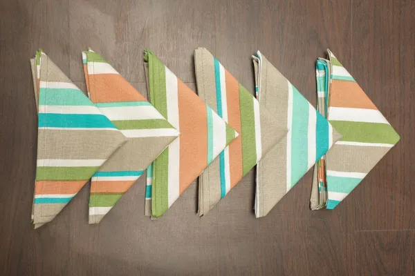 Pack_of_12_Pieces_Cotton_Green_Stripe_Printed_and_Plain_Napkin_Set_for_Dining_and_Kitchen