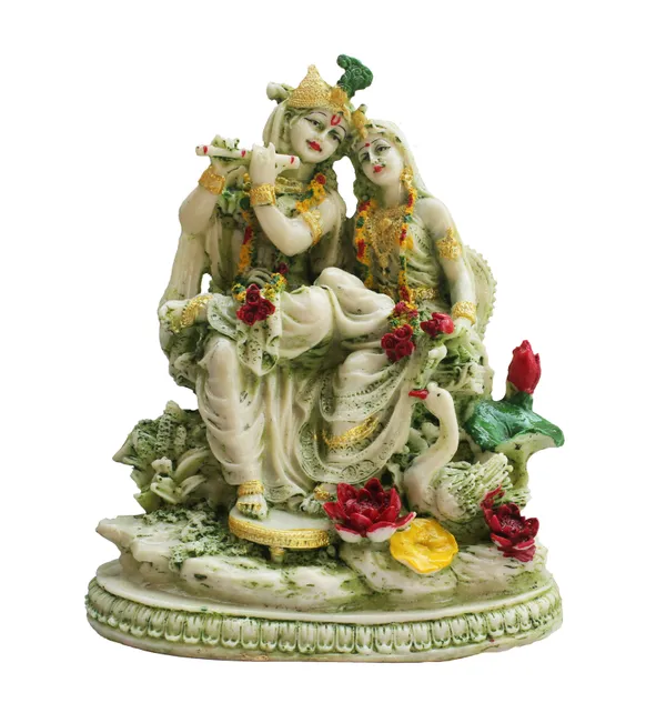 Pack_of_1_Piece_Polyresin_Green_Radha_Krishna_Statu_for_Pooja_Room_and_Table_Decoration