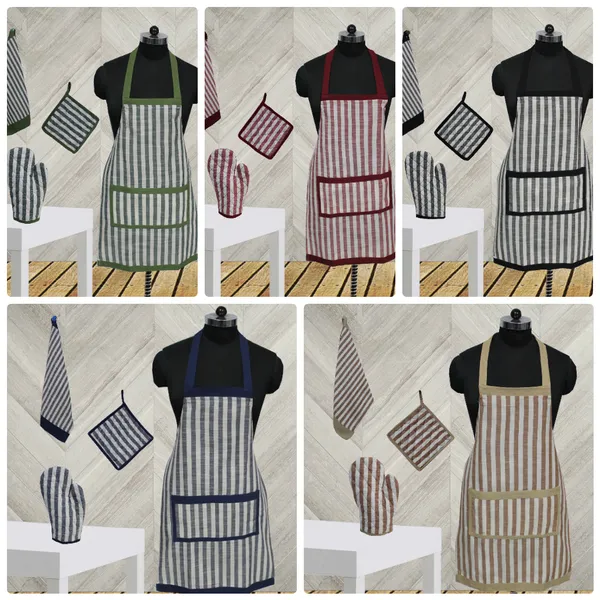 Pack_of_4_Piece_Cotton_Blue_Stripe_Printed_Apron_Set_for_Kitchen_for_Women_Men_Girl_and_Boy