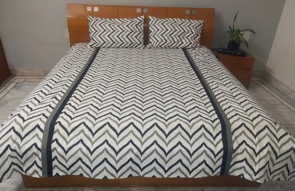 Pack_of_3_Pieces_Cotton_Black_Double_Iket_Printed_Bedsheet_With_Pillow_Cover_for_Bedroom,_Guest_Room,_Kids_Room