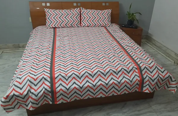 Pack_of_3_Pieces_Cotton_Coral_Double_Iket_Printed_Bedsheet_With_Pillow_Cover_for_Bedroom,_Guest_Room,_Kids_Room