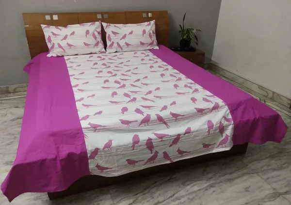 Pack_of_3_Pieces_Cotton_Pink_Bird_Printed_Bedsheet_With_Pillow_Cover_for_Bedroom,_Guest_Room,_Kids_Room