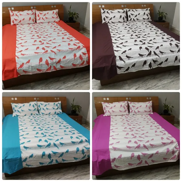 Pack_of_3_Pieces_Cotton_Brown_Bird_Printed_Bedsheet_With_Pillow_Cover_for_Bedroom,_Guest_Room,_Kids_Room