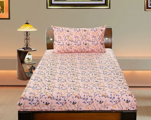 Pack_of_2_Pieces_Cotton_Pink_Mini_Bird_Printed_Single_Bedsheet_With_Pillow_Cover_for_Bedroom,_Guest_Room,_Kids_Room