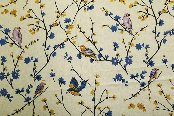 Pack_of_2_Pieces_Cotton_Beige_Mini_Bird_Printed_Single_Bedsheet_With_Pillow_Cover_for_Bedroom,_Guest_Room,_Kids_Room