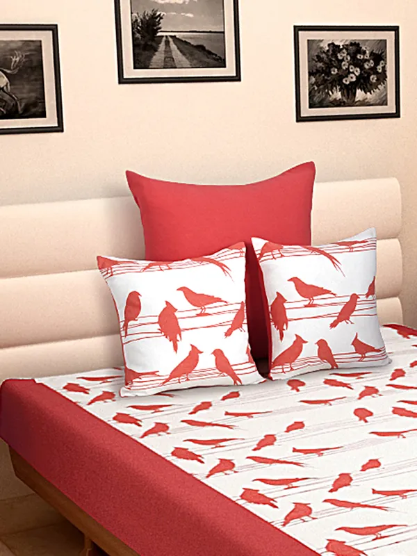 Pack_of_4_Pieces_Cotton_Coral_Big_Bird_Printed_Single_Bedsheet_With_Sham_Cover_and_Cushion_Cover_for_Bedroom,_Guest_Room,_Kids_Room