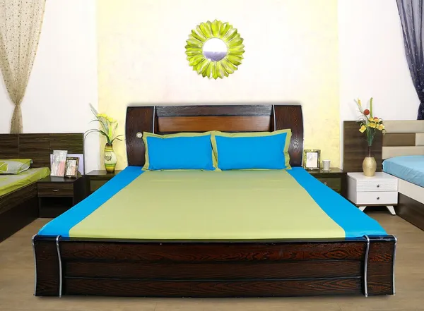Pack_of_3_Pieces_Cotton_Green_Blue_Summer_Fun_Solid_Bed_Sheet_With_Pillow_Covers_for_Bedroom,_Guest_Room,_Kids_Room