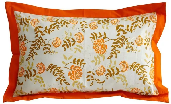 Pack_of_2_&_3_Pieces_Cotton_Orange_Floral_Bonanza_Printed_Bedsheet_Set_With_Pillow_Covers_for_Bedroom,_Guest_Room,_Kids_Room