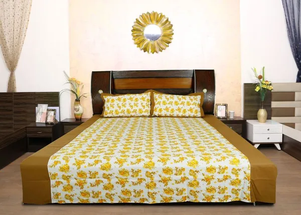 Pack_of_2_&_3_Pieces_Cotton_Yellow_Rose_Printed_Bedsheet_Set_With_Pillow_Covers_for_Bedroom,_Guest_Room,_Kids_Room
