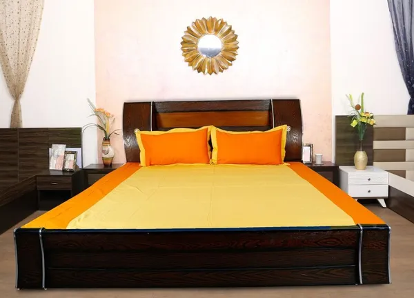 Pack_of_3_Pieces_Cotton_Orange_Yellow_Summer_Fun_Cotton_Solid_Bed_Sheet_With_Pillow_Covers_for_Bedroom,_Guest_Room,_Kids_Room