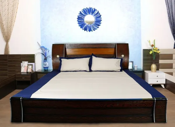 Pack_of_3_Pieces_Cotton_Beige_Blue_Summer_Fun_Cotton_Solid_Bed_Sheet_With_Pillow_Covers_for_Bedroom,_Guest_Room,_Kids_Room