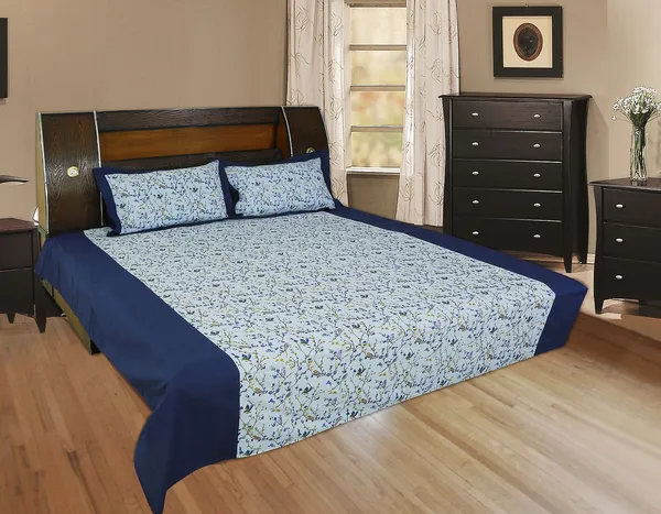 Pack_of_2_&_3_Pieces_Cotton_Blue_Mini_Bird_Printed_Bedsheet_Set_With_Pillow_Covers_for_Bedroom,_Guest_Room,_Kids_Room