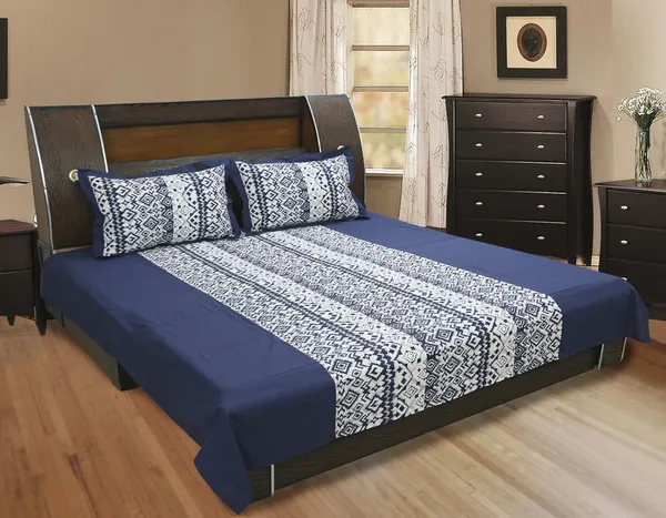 Pack_of_2_&_3_Pieces_Cotton_Blue_Star_Printed_Bedsheet_Set_With_2_Piece_Pillow_Cover_for_Bedroom,_Guest_Room,_Kids_Room