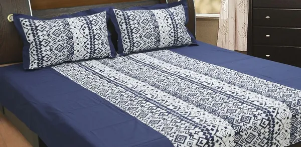 Pack_of_2_&_3_Pieces_Cotton_Blue_Star_Printed_Bedsheet_Set_With_2_Piece_Pillow_Cover_for_Bedroom,_Guest_Room,_Kids_Room