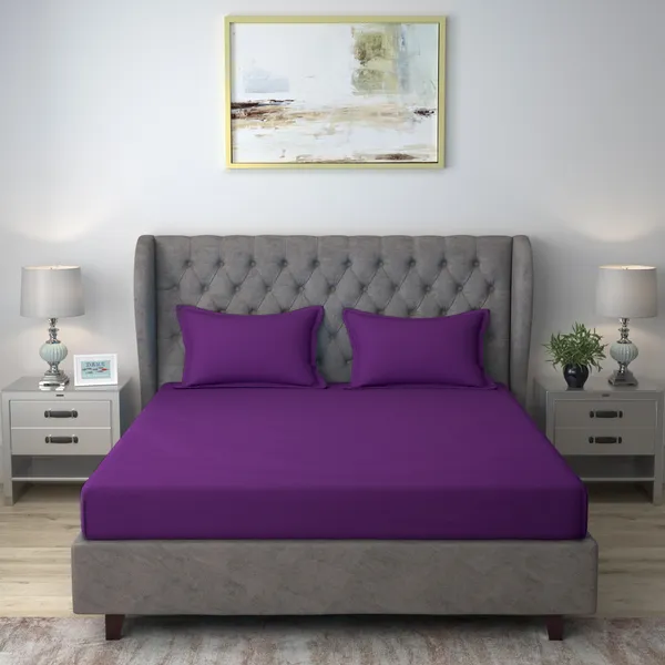 Pack_of_2_&_3_Pieces_Cotton_Purple_Solid_Color_Bedsheet_With_Pillow_Covers_for_Bedroom,_Guest_Room,_Kids_Room