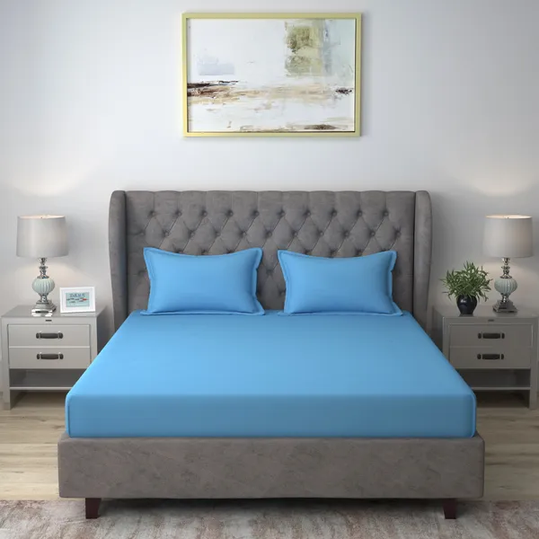 Pack_of_2_&_3_Pieces_Cotton_Blue_Solid_Color_Bedsheet_With_Pillow_Covers_for_Bedroom,_Guest_Room,_Kids_Room