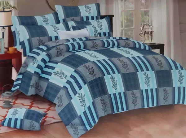 Pack_of_3_Pieces_Cotton_Aqua_Floral_Printed_Double_Bedsheet_With_Pillow_Covers_for_Bedroom,_Guest_Room,_Kids_Room