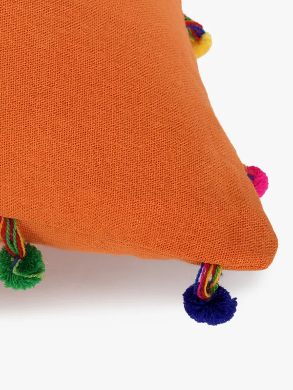Pack_of_2_Pieces_Cotton_Orange_Pompom_Cushion_Cover_For_Living_Room_and_Bedroom