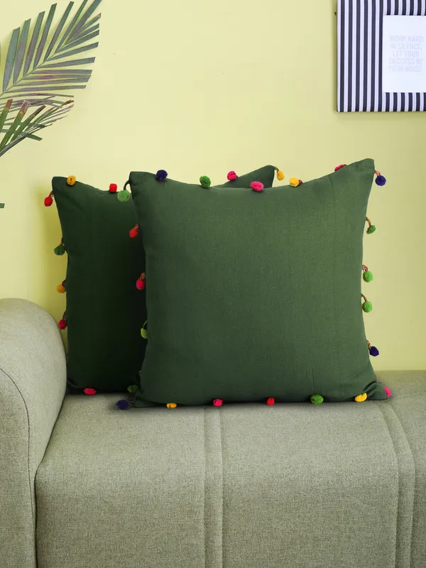 Pack_of_2_Pieces_Cotton_Green_Multicolor_Pompom_Cushion_Cover_For_Living_Room_and_Bedroom